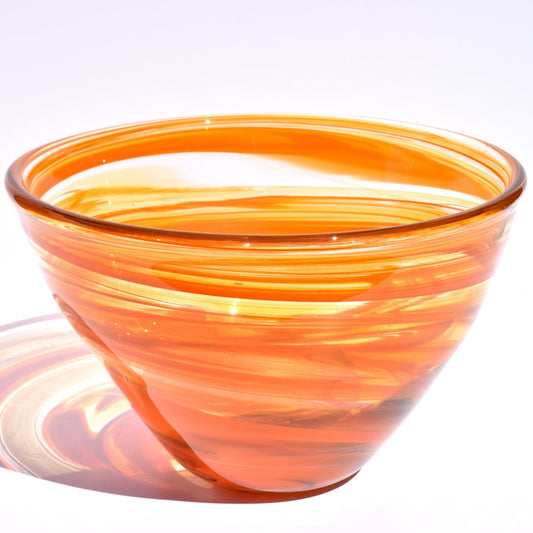 Vibrant Orange Glass Bowl - Corley Studio Shop