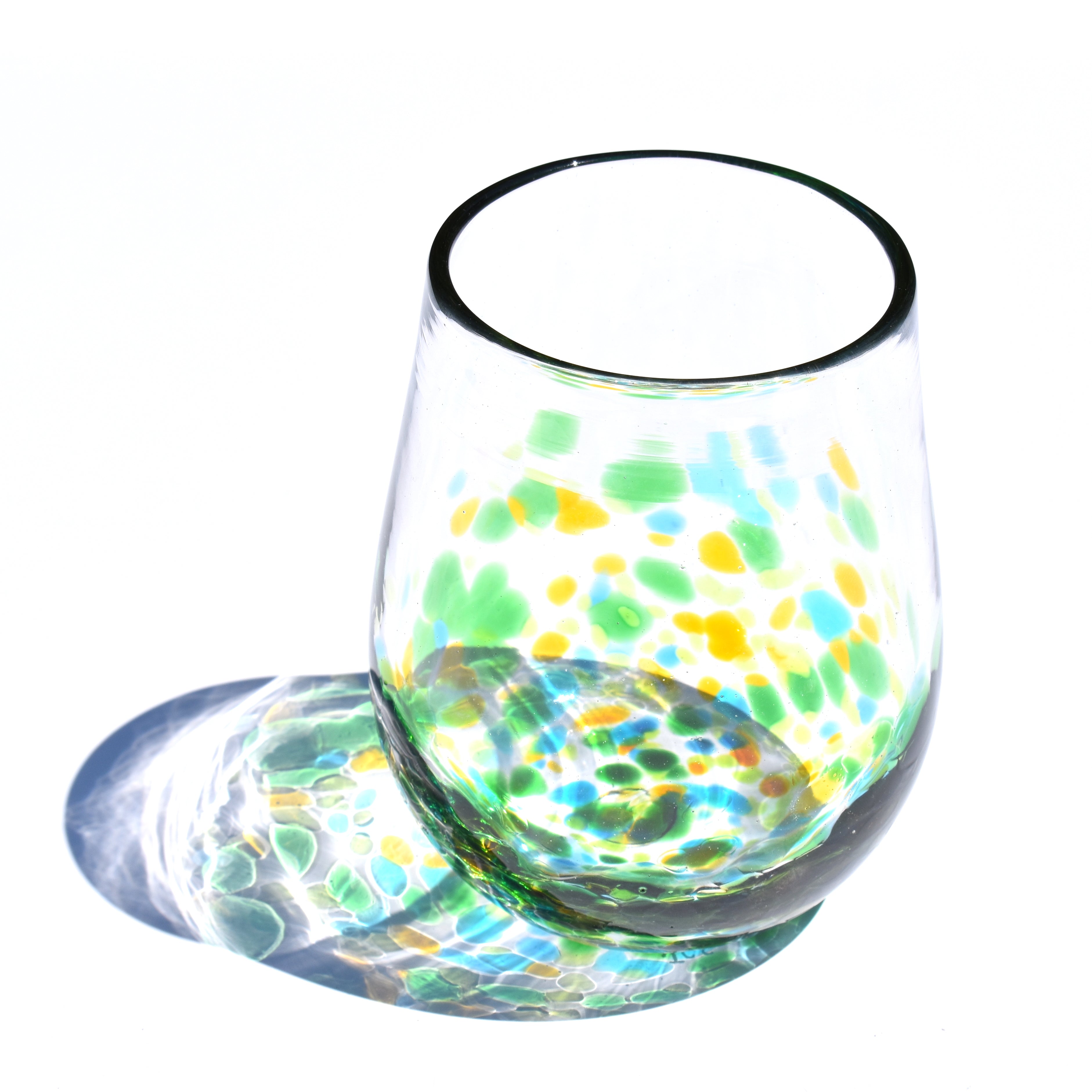 Amber, Green and Teal Spotty Tumbler - Corley Studio Shop