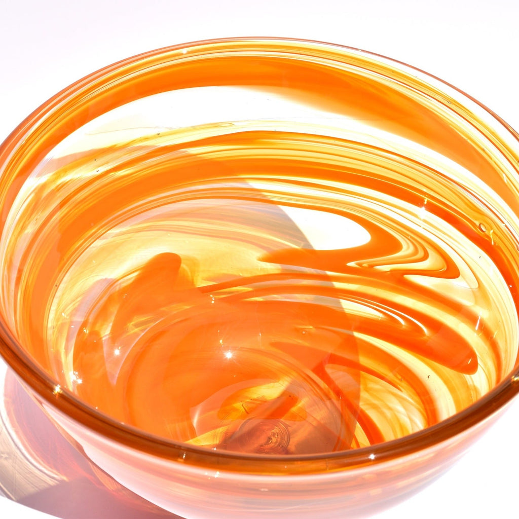 Vibrant Orange Glass Bowl - Corley Studio Shop
