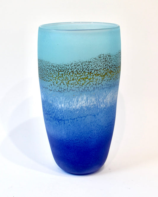 "Coastal" Tall Glass Vase