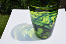 Load image into Gallery viewer, Lime Green Glass Vase
