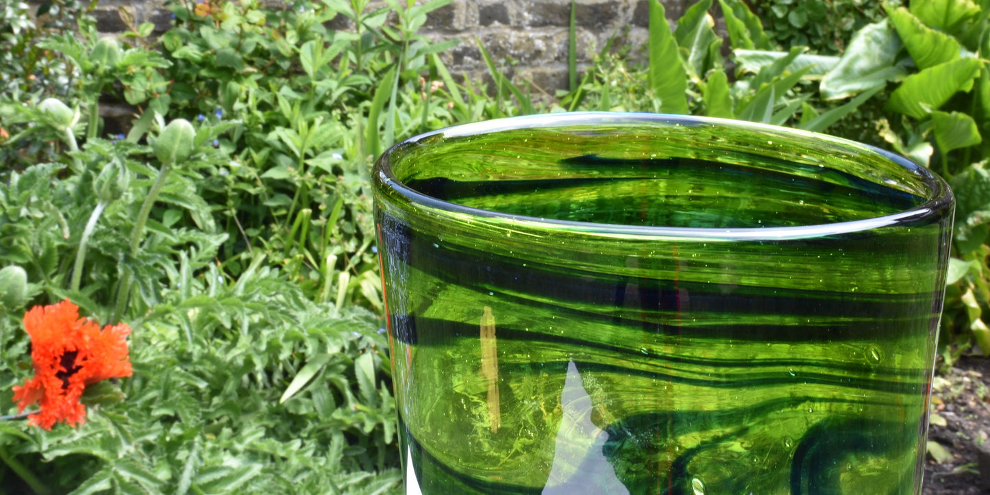 Lime Green Glass Vase - Corley Studio Shop