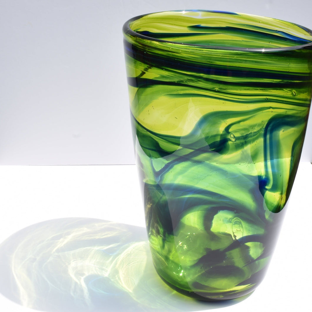 Lime Green Glass Vase