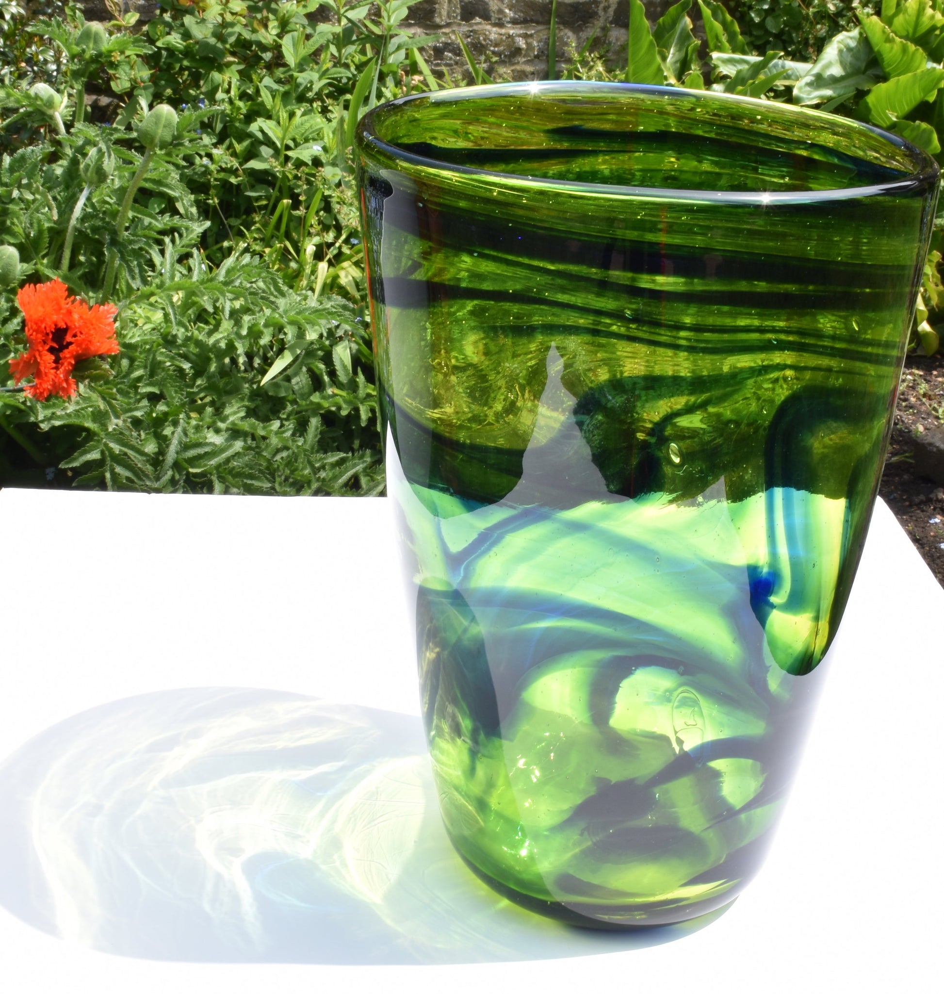 Lime Green Glass Vase - Corley Studio Shop