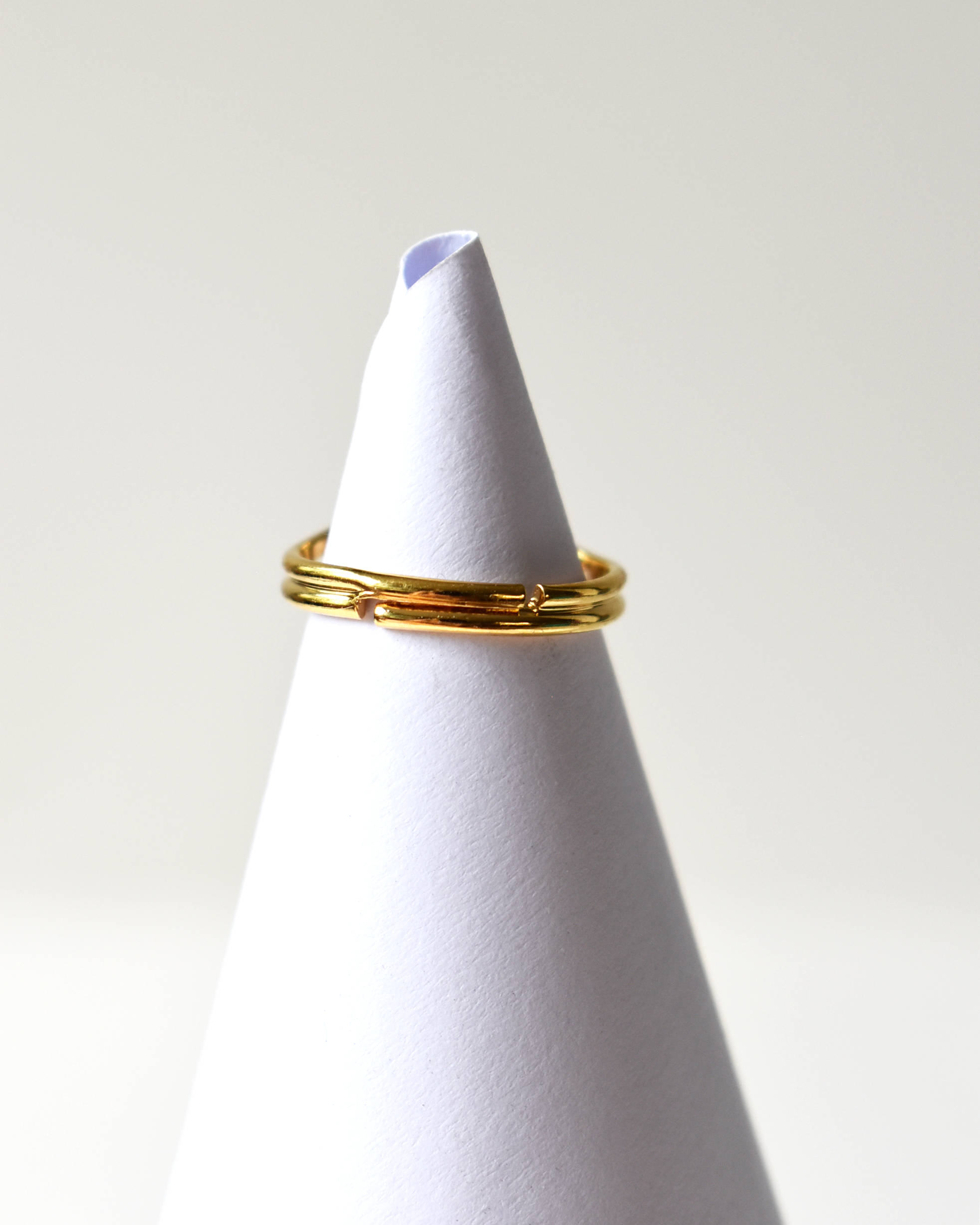 Dark Champagne Elongated Oval Crystal Cocktail Ring