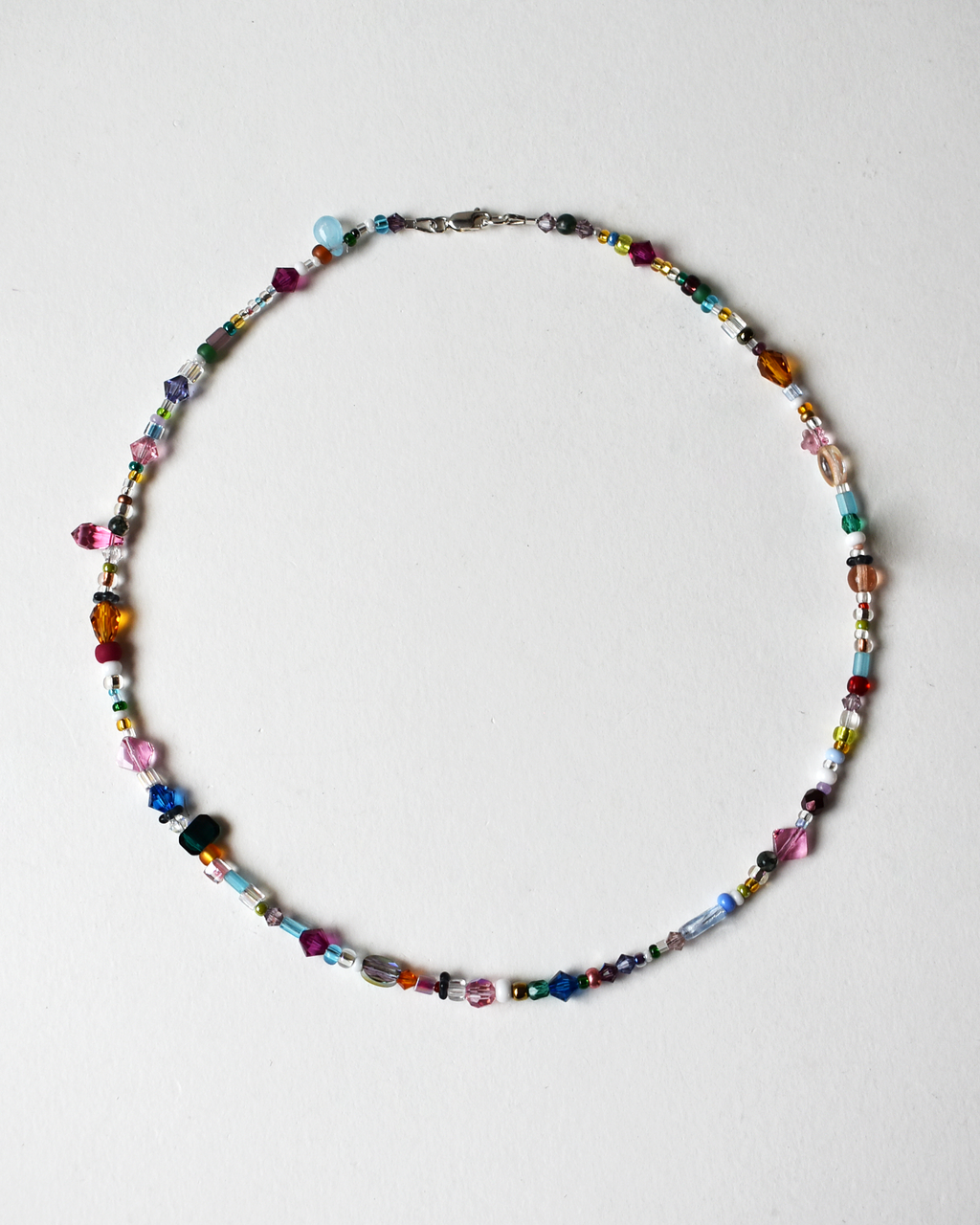 Dainty Rainbow Mixed Bead Necklace