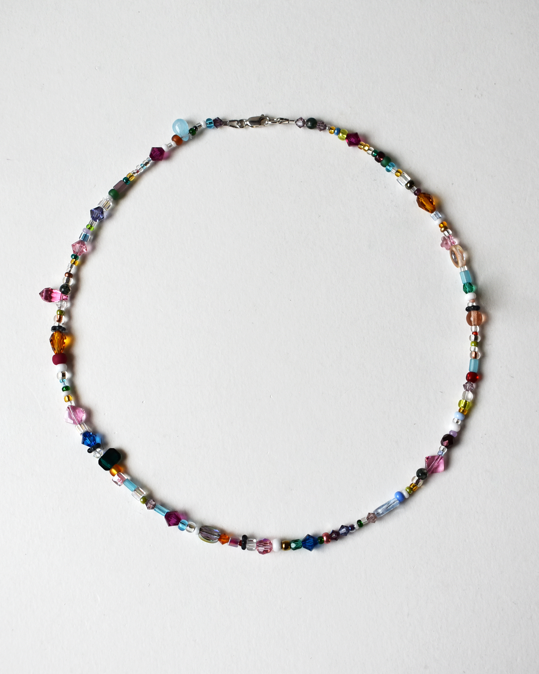 Dainty Rainbow Mixed Bead Necklace