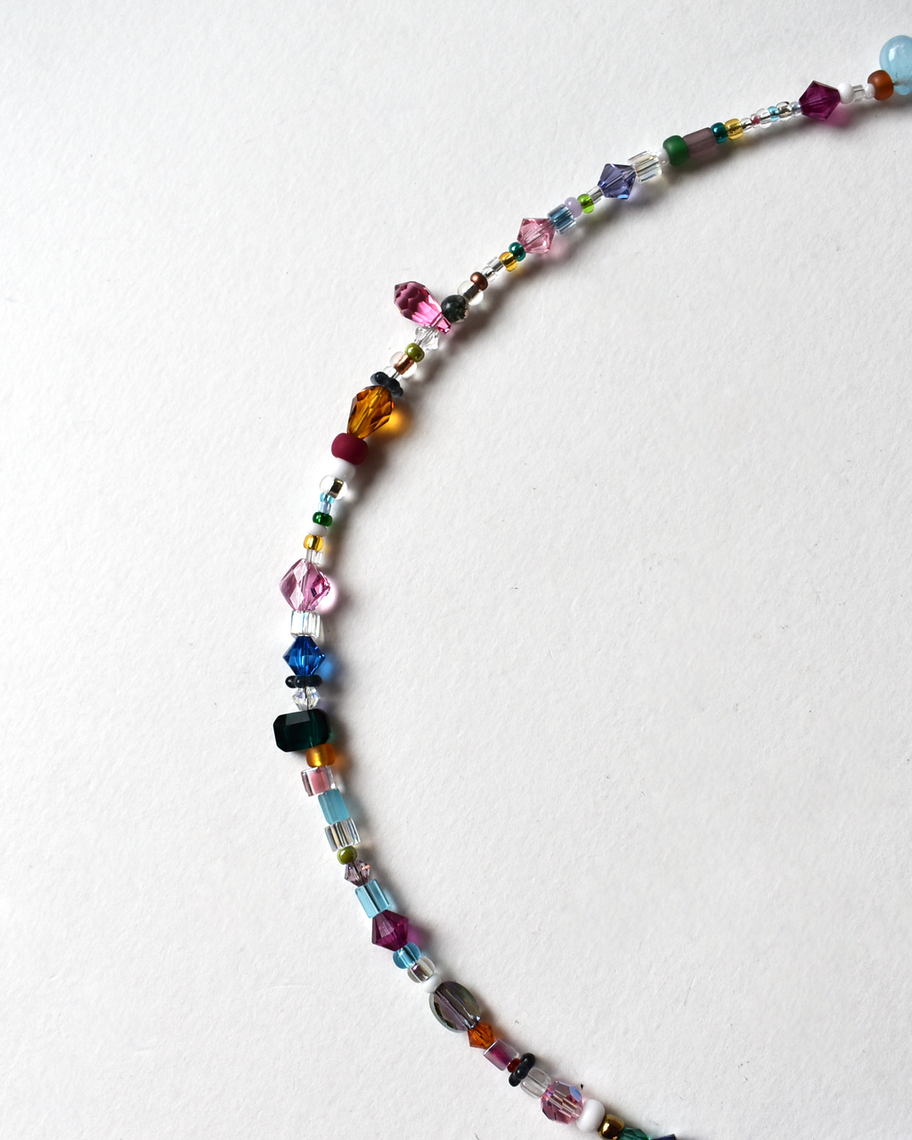 Dainty Rainbow Mixed Bead Necklace