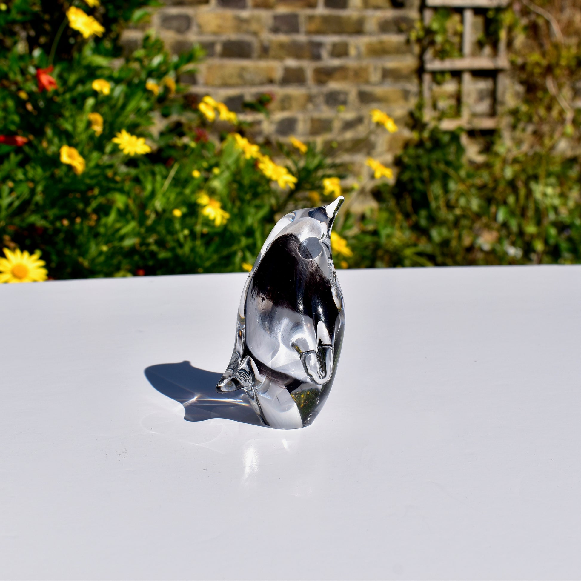 Black and White Glass Penguin - Corley Studio Shop