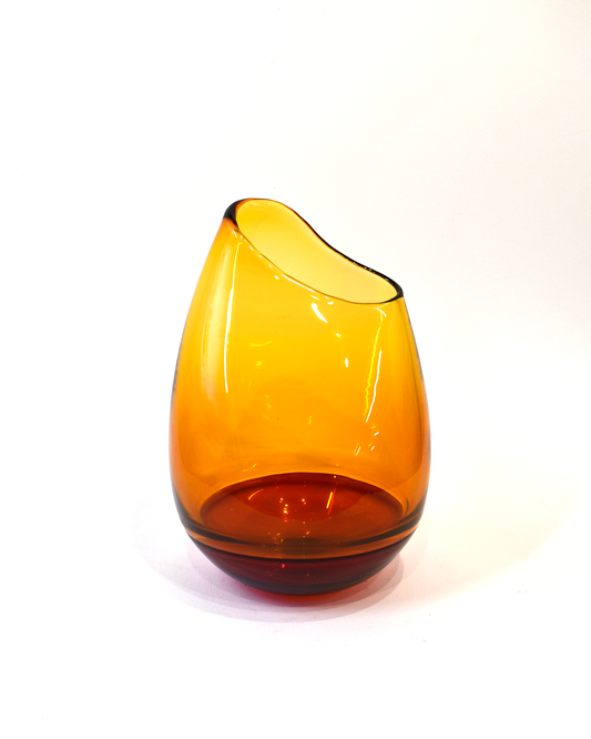 Two Tone Amber Asymmetric Vase (M)