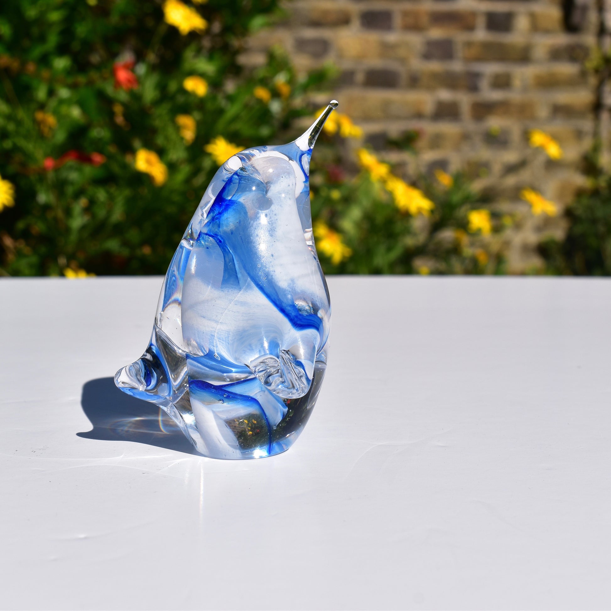 Sea Twist Blue Glass Penguin - Corley Studio Shop