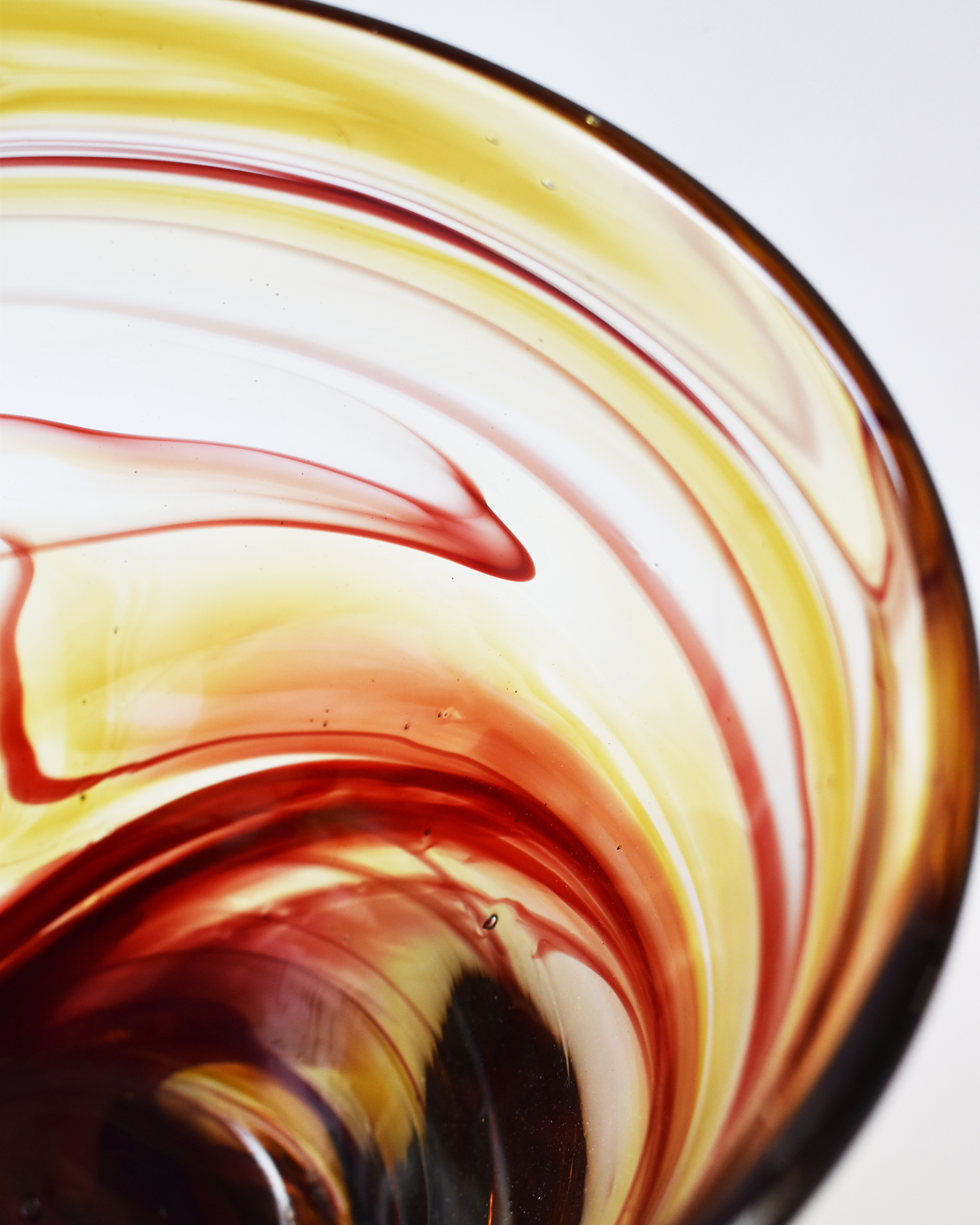 Autumn Glow Blown Glass Bucket Vase