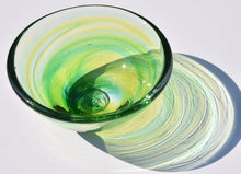 Load image into Gallery viewer, Lime Green Glow Glass Bowl
