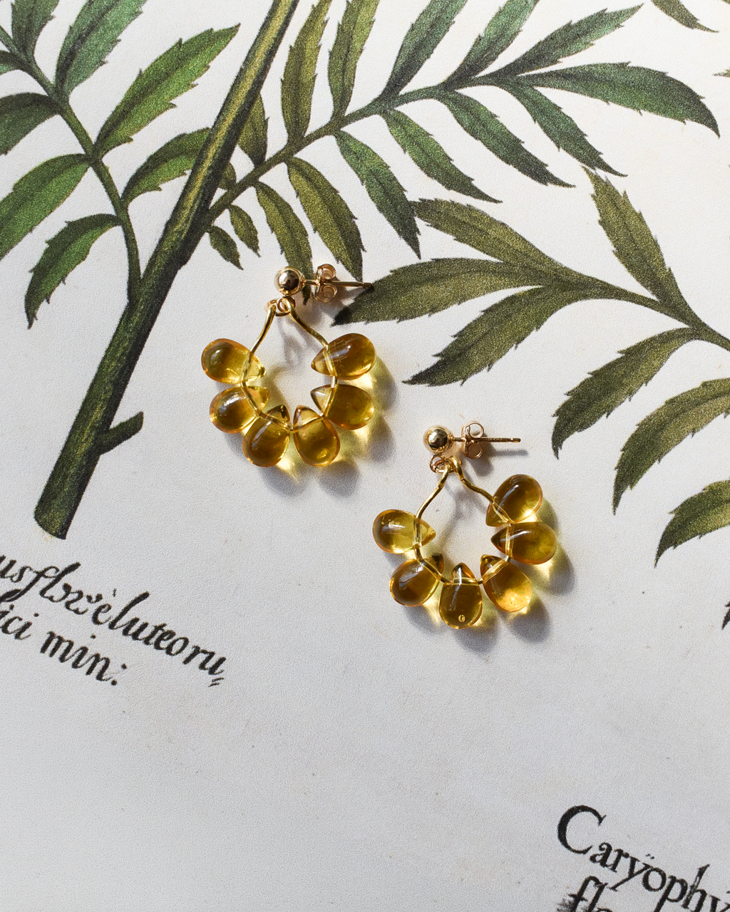 'Sundrop' Beaded Hoop Earrings