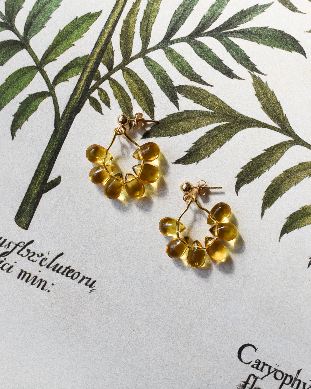 'Sundrop' Beaded Hoop Earrings