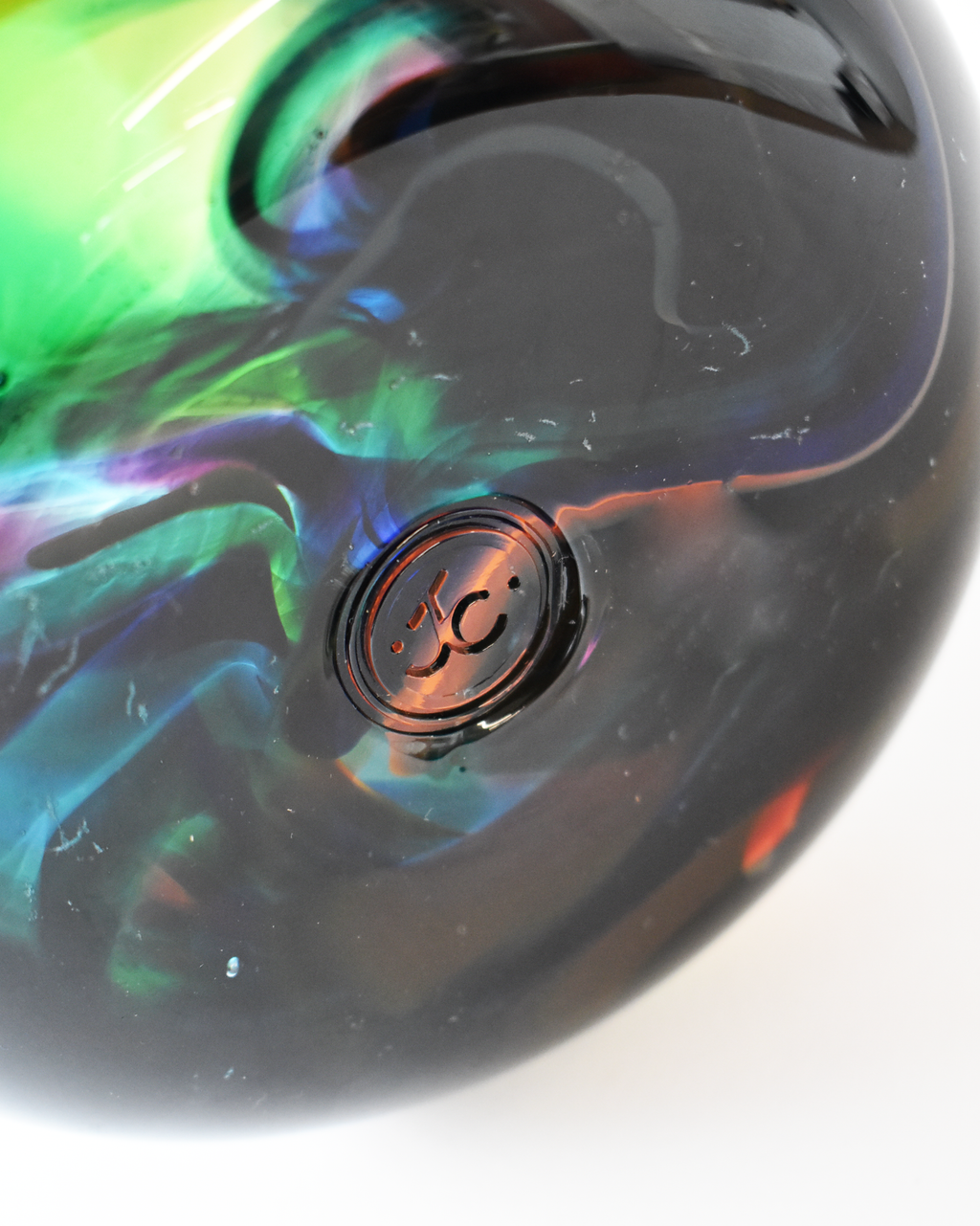 Blue Cascade Blown Glass Bucket Vase