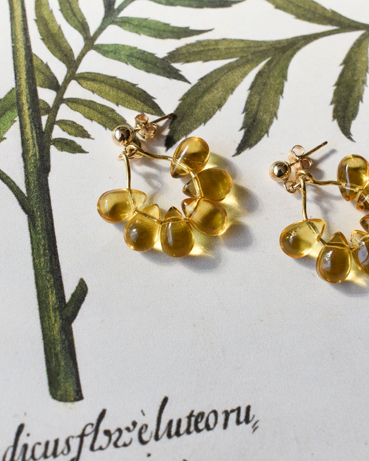 'Sundrop' Beaded Hoop Earrings