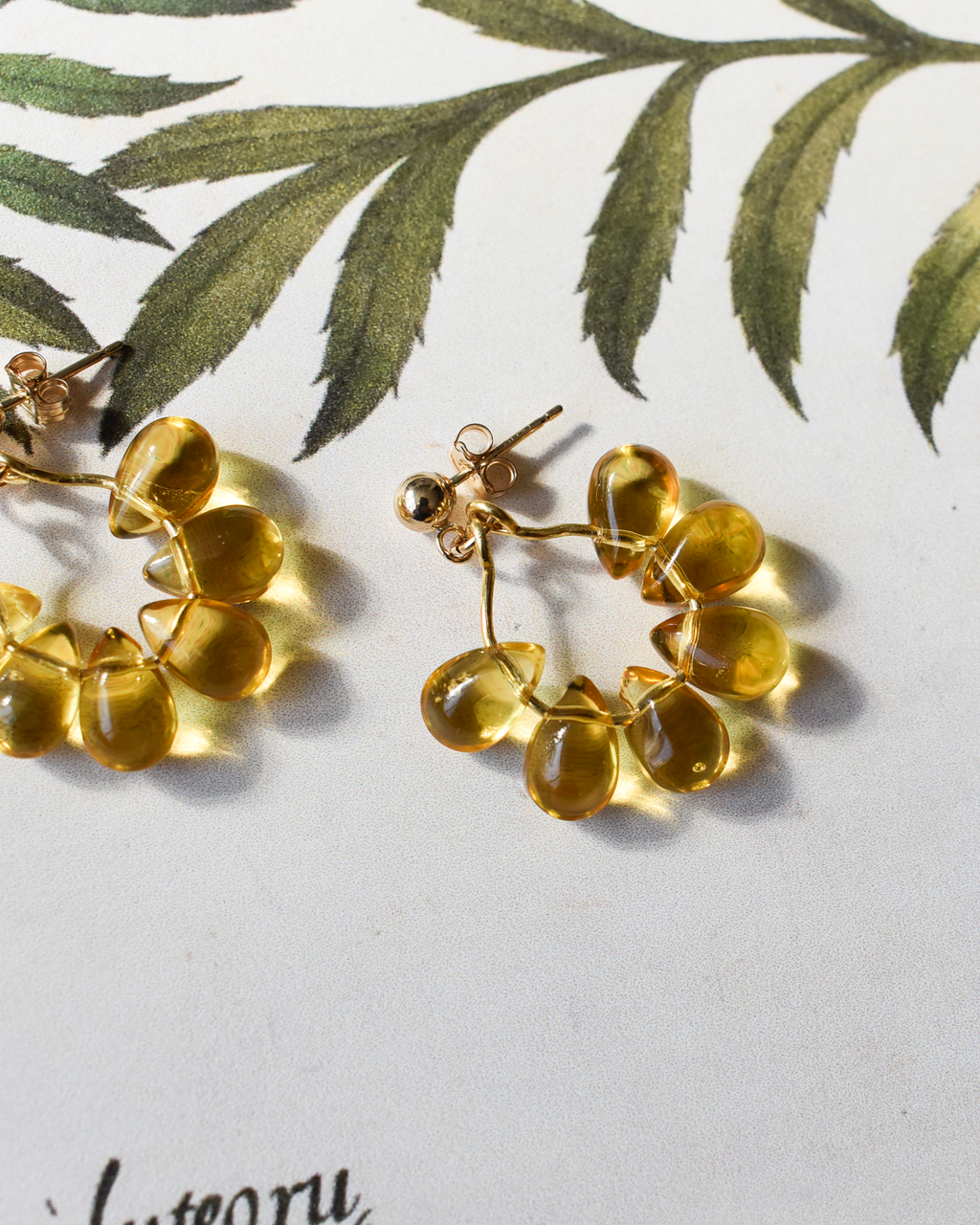 'Sundrop' Beaded Hoop Earrings