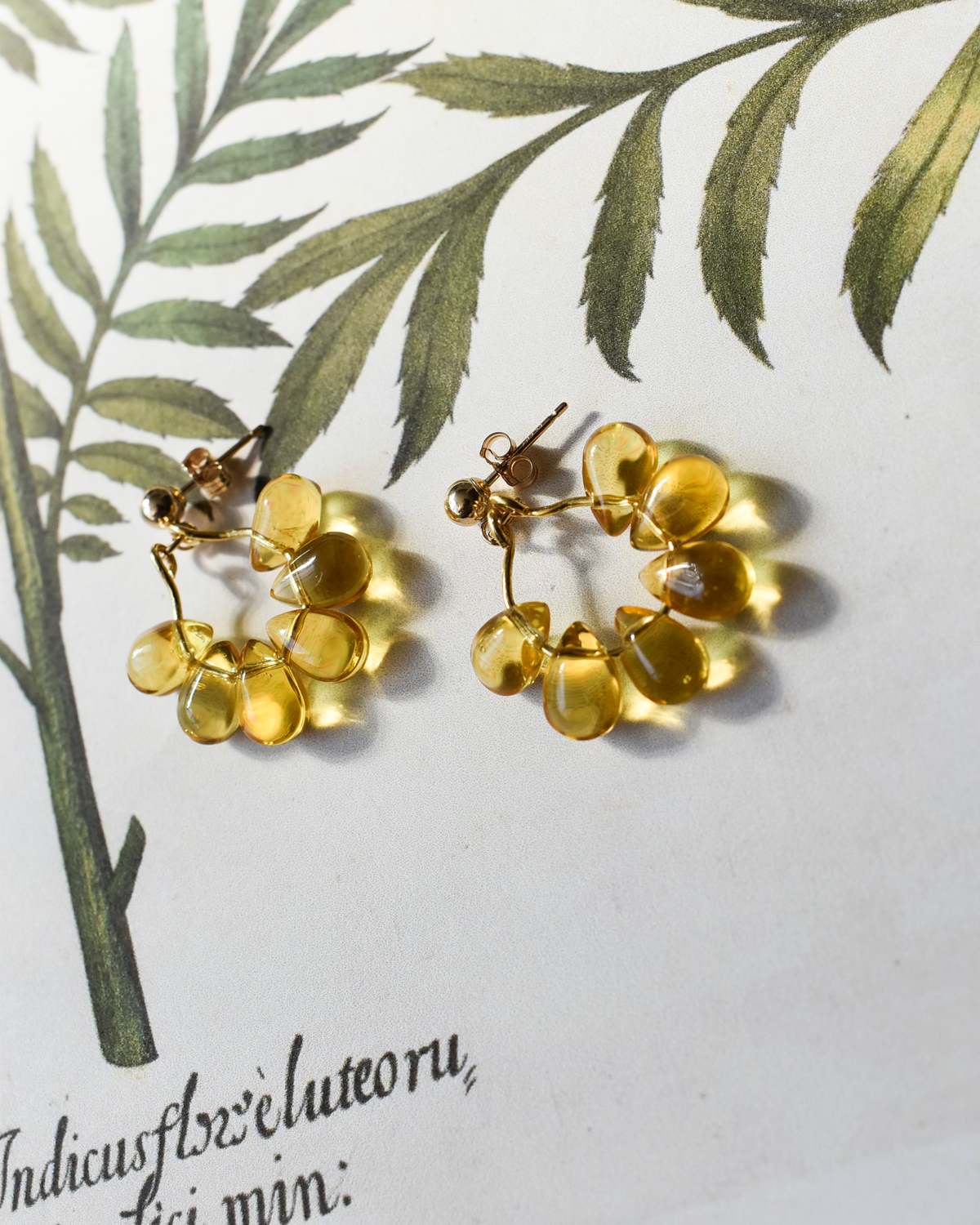 'Sundrop' Beaded Hoop Earrings