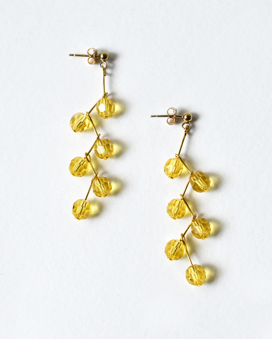 Sunshine Crystal Pin Drop Earrings