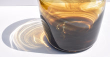 Load image into Gallery viewer, contemporary_mouthblown_glass_amber_streaky_vase
