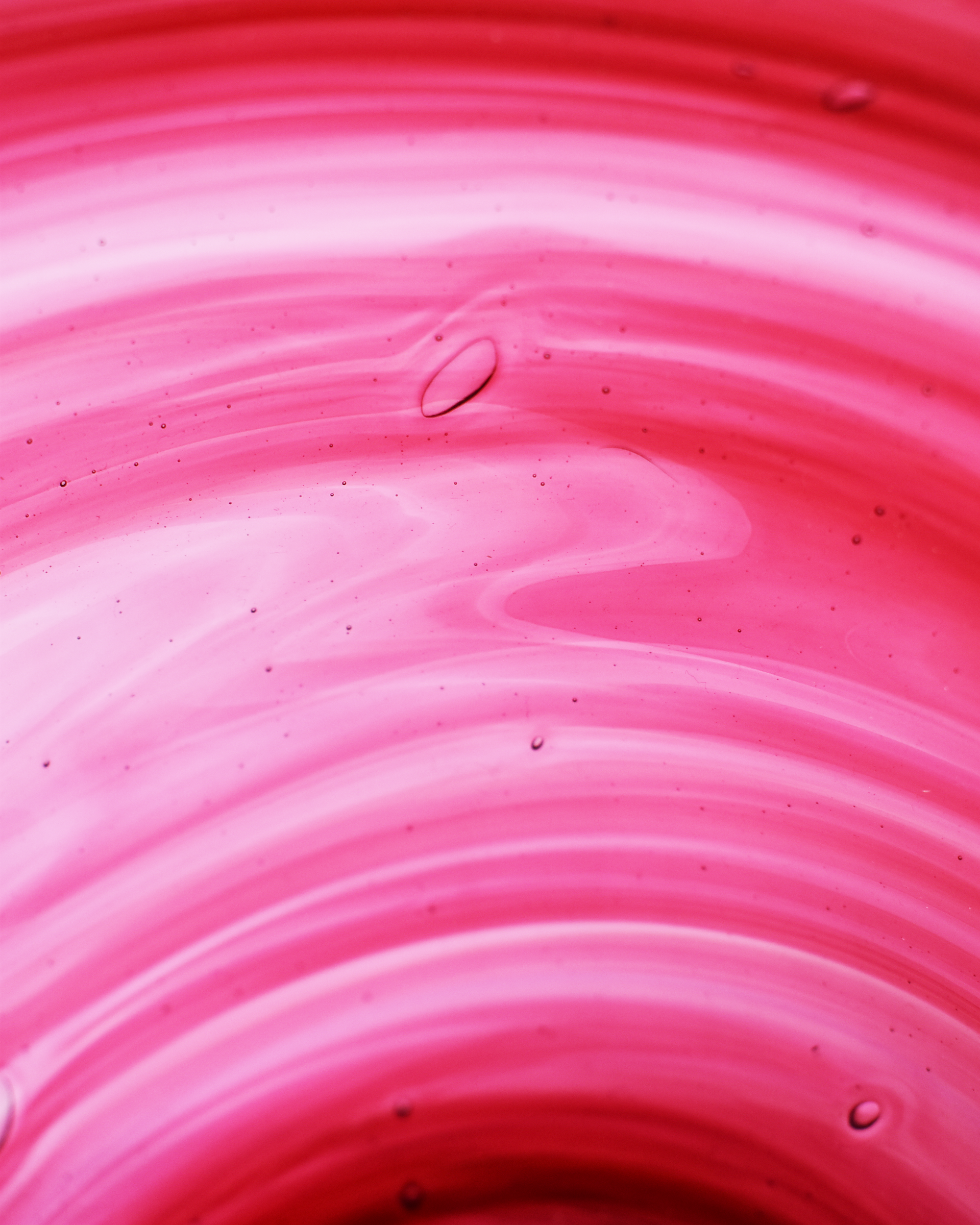 Vibrant Pink Blown Glass Cylindrical Bucket Vase