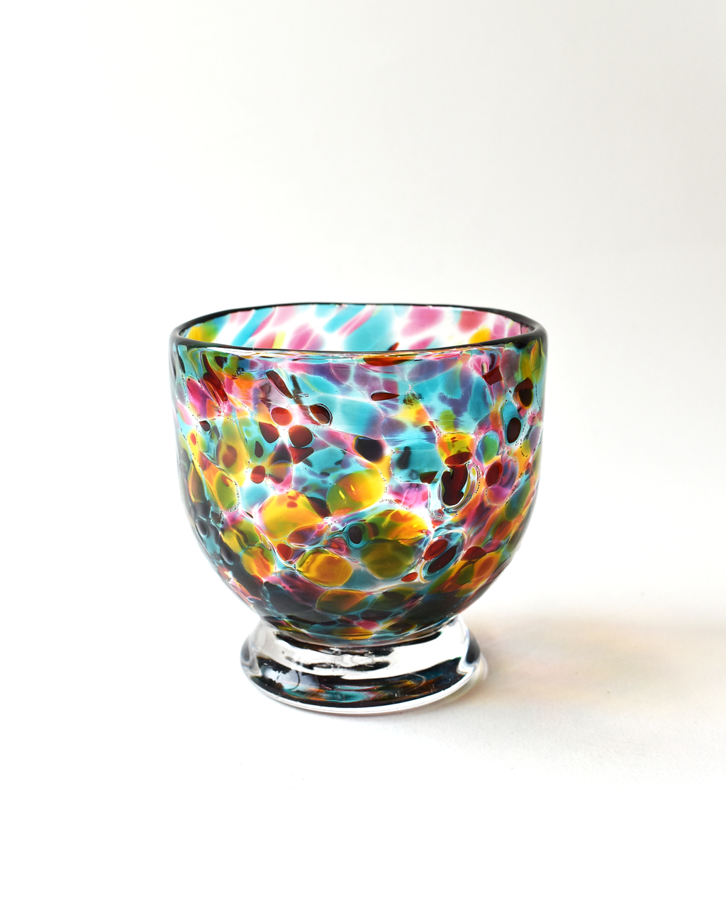 Handblown Vibrant Multicoloured Confetti 'Bon-Bon' Bowl (S)