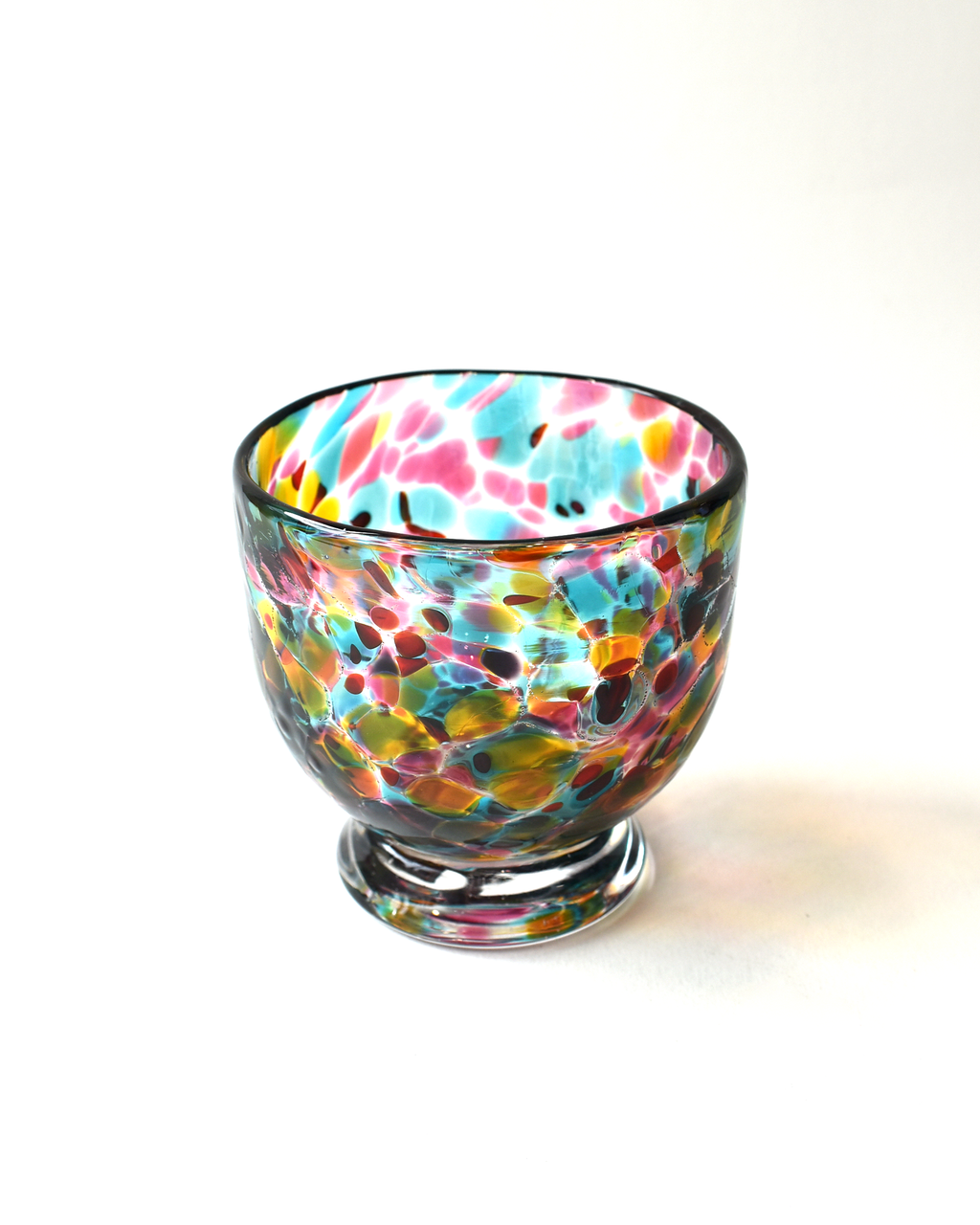 Handblown Vibrant Multicoloured Confetti 'Bon-Bon' Bowl (S)