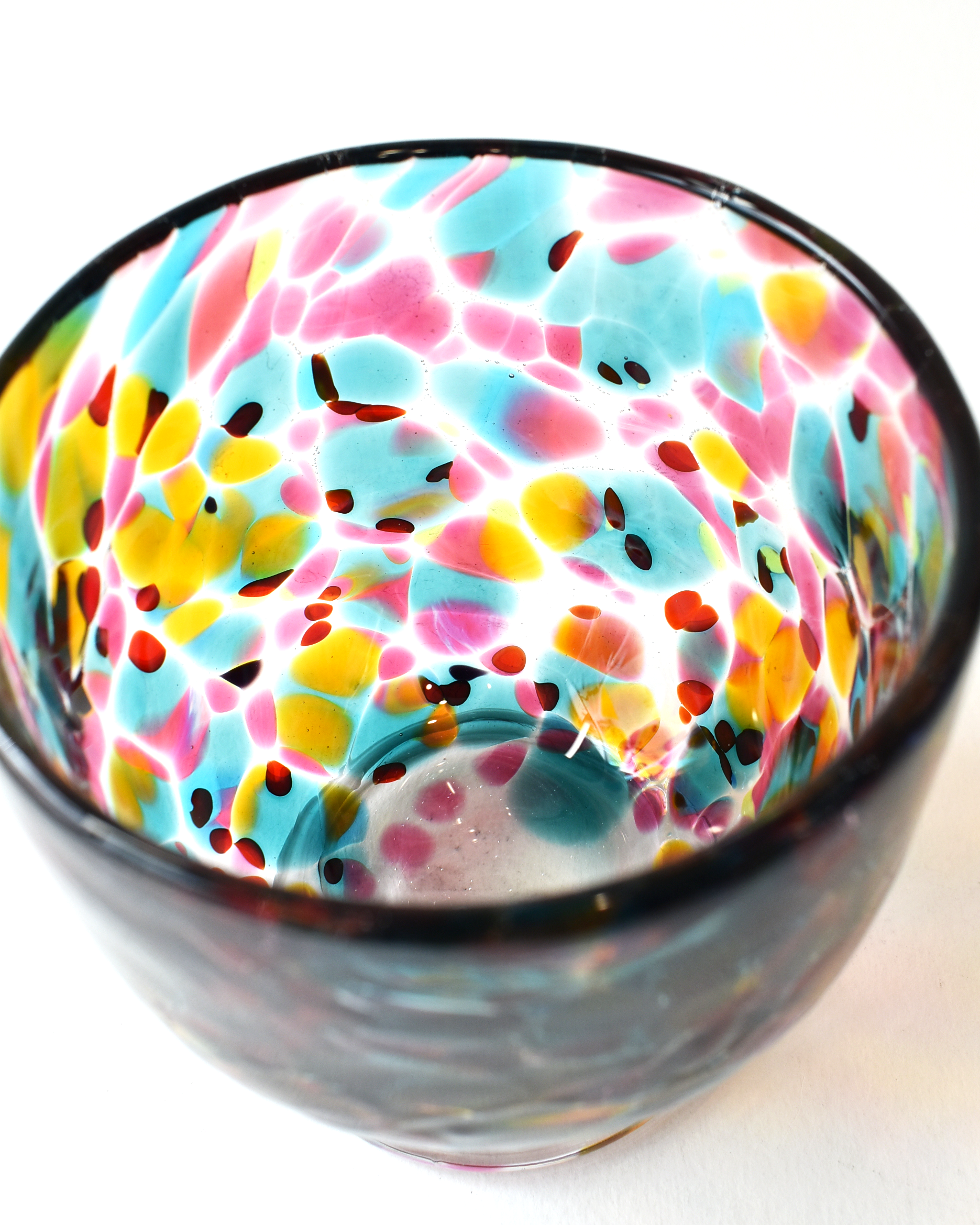 Handblown Vibrant Multicoloured Confetti 'Bon-Bon' Bowl (S)