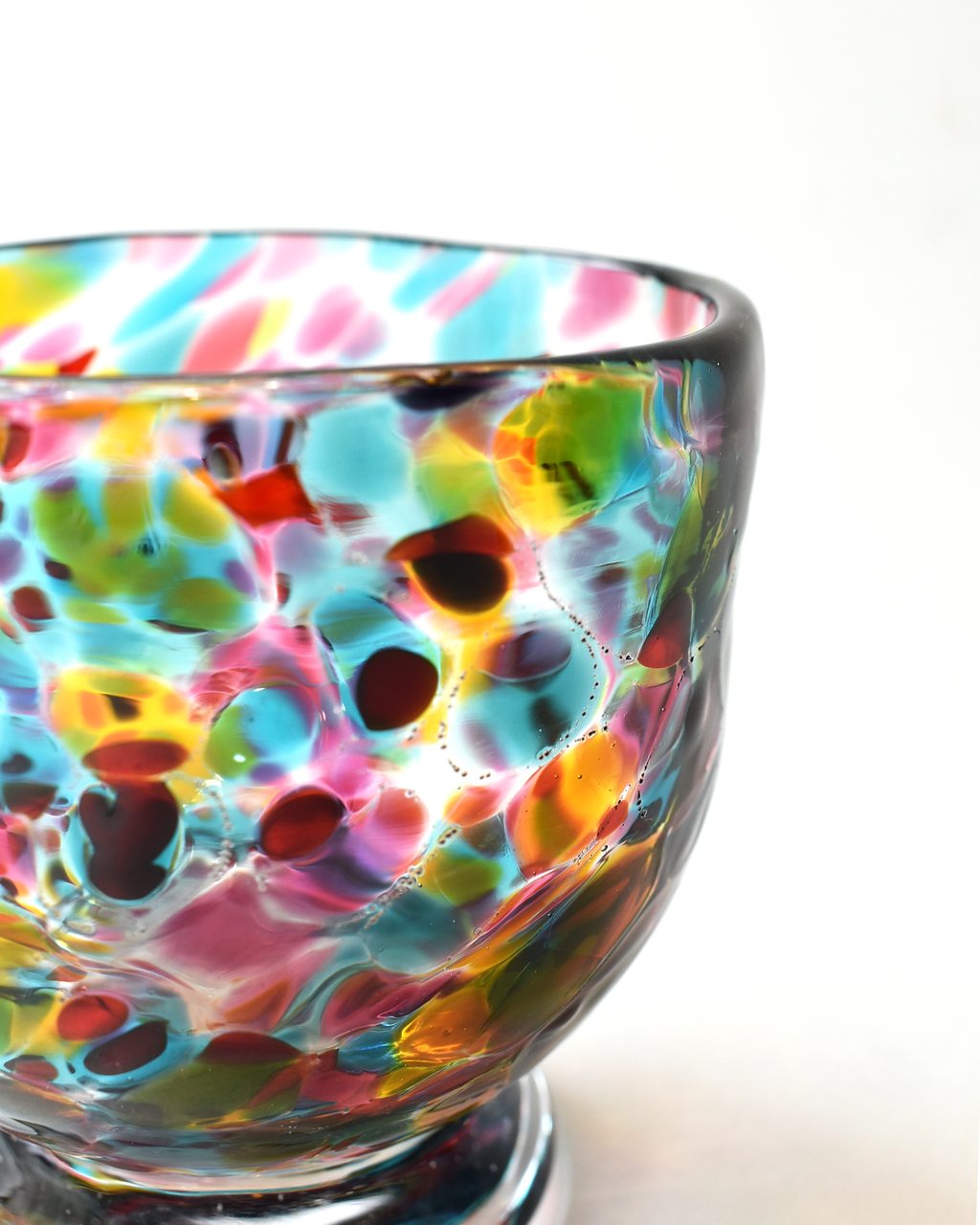Handblown Vibrant Multicoloured Confetti 'Bon-Bon' Bowl (S)