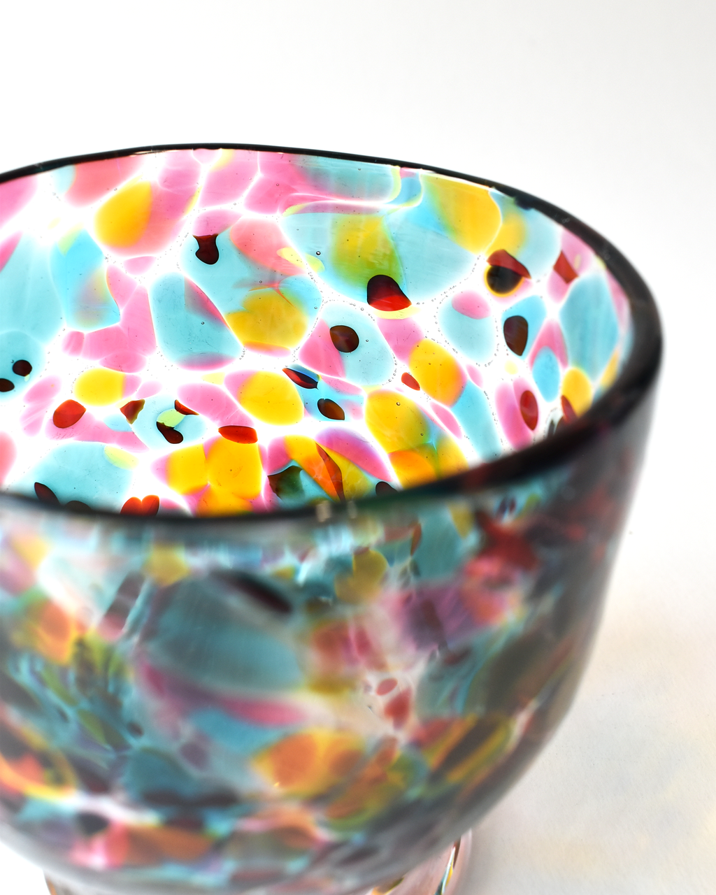 Handblown Vibrant Multicoloured Confetti 'Bon-Bon' Bowl (S)