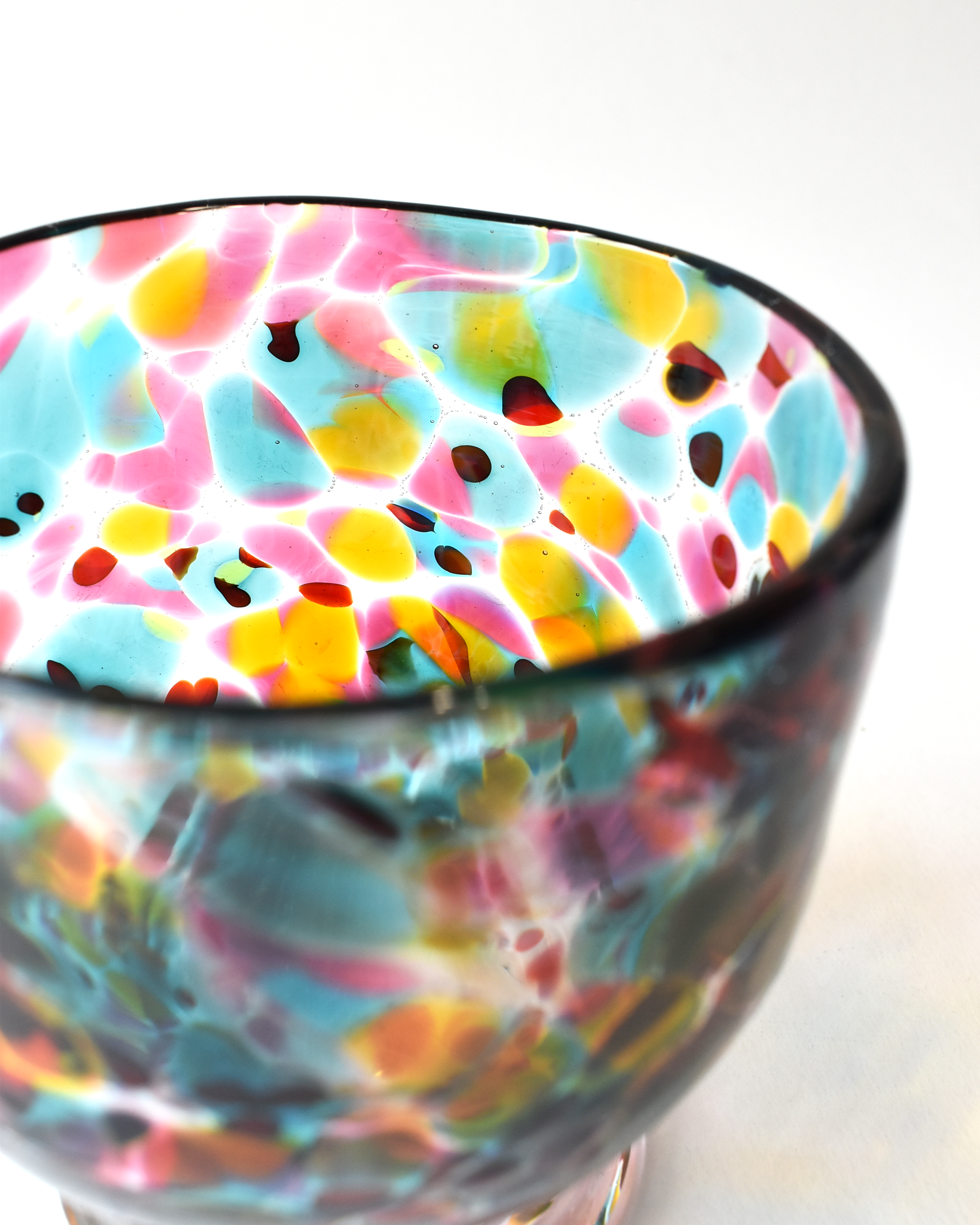 Handblown Vibrant Multicoloured Confetti 'Bon-Bon' Bowl (S)
