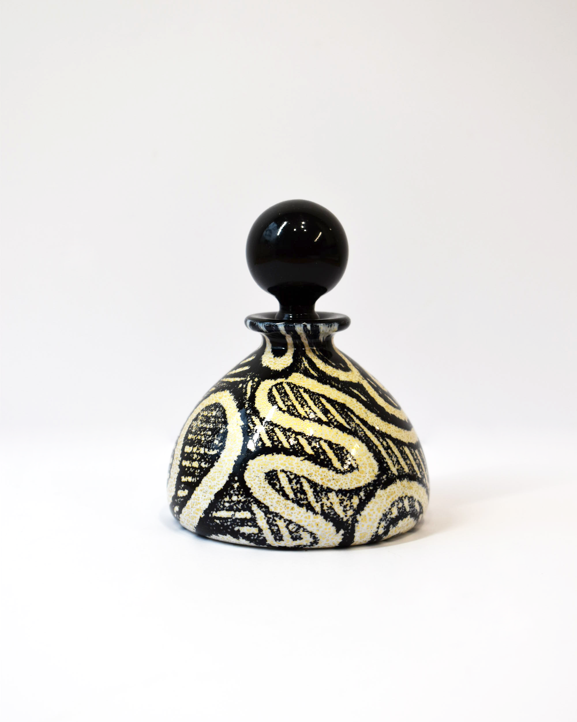 Monochrome & Gold Leaf Dome Perfume Bottle