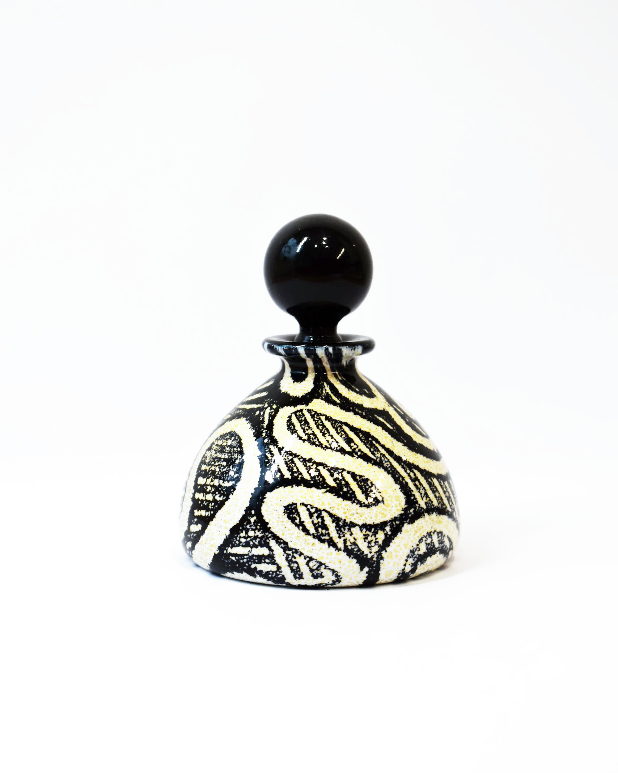 Monochrome & Gold Leaf Dome Perfume Bottle