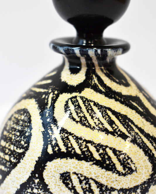 Monochrome & Gold Leaf Dome Perfume Bottle