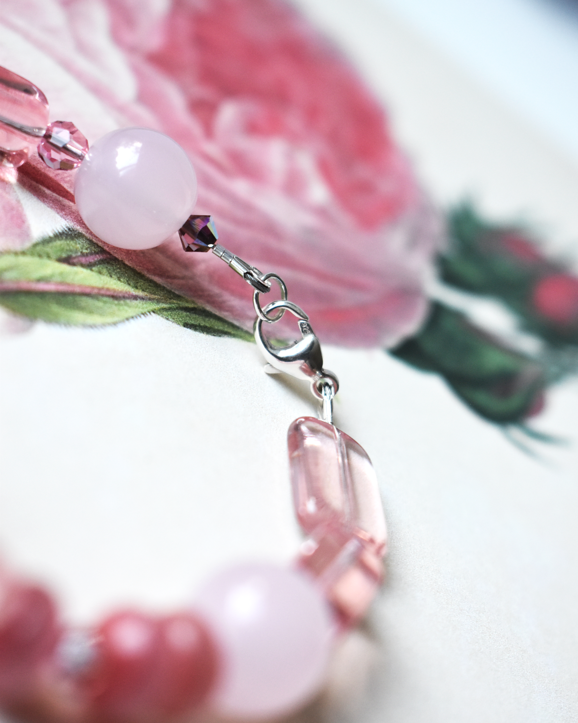 'Rose Petal Pink' Bead Bracelet