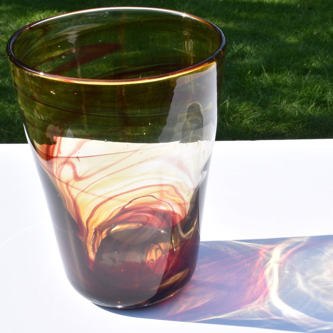 Summer Sunrise Glass Vase