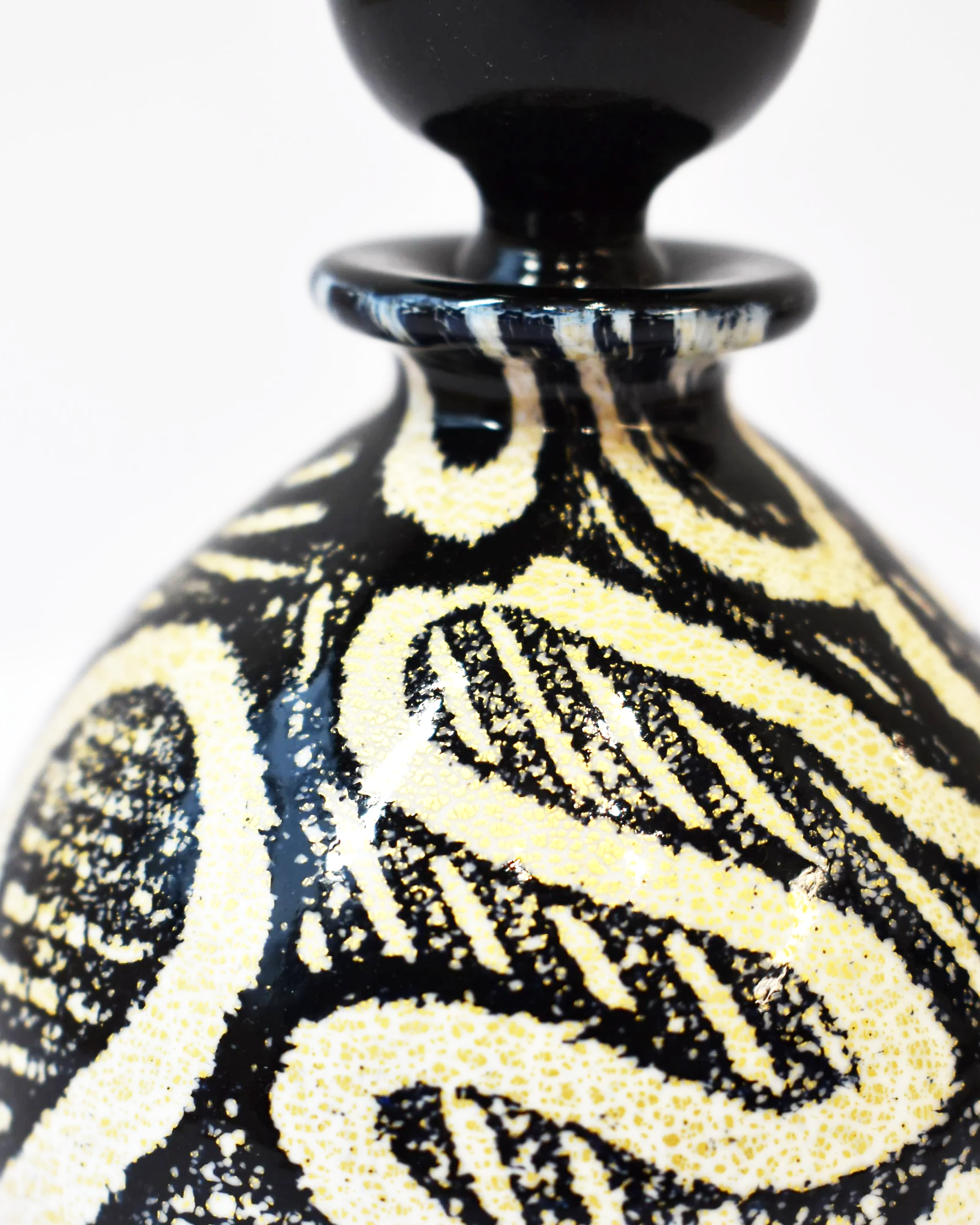 Monochrome & Gold Leaf Dome Perfume Bottle