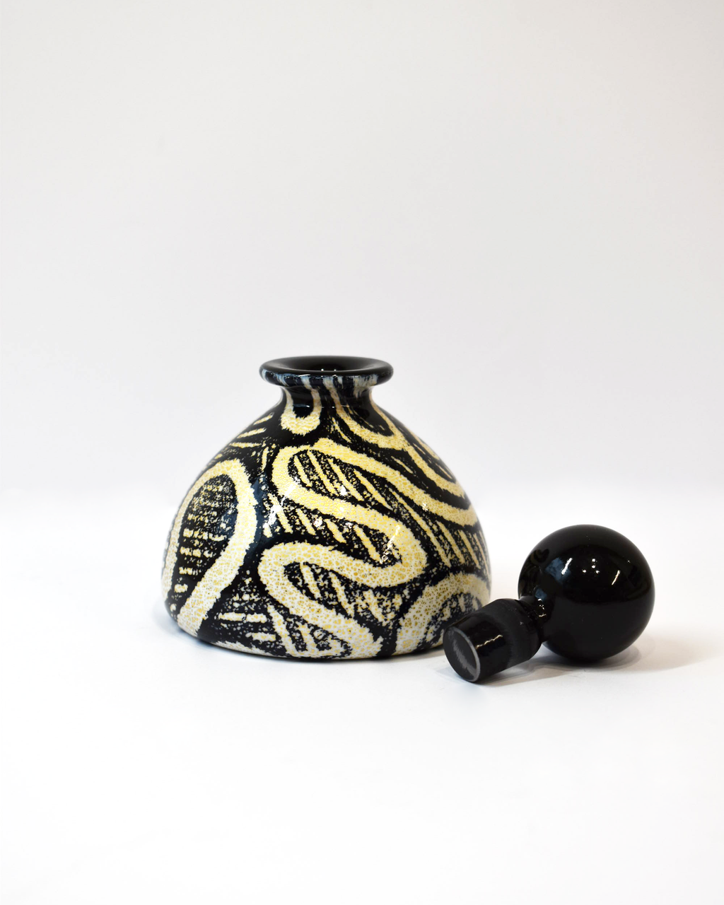 Monochrome & Gold Leaf Dome Perfume Bottle