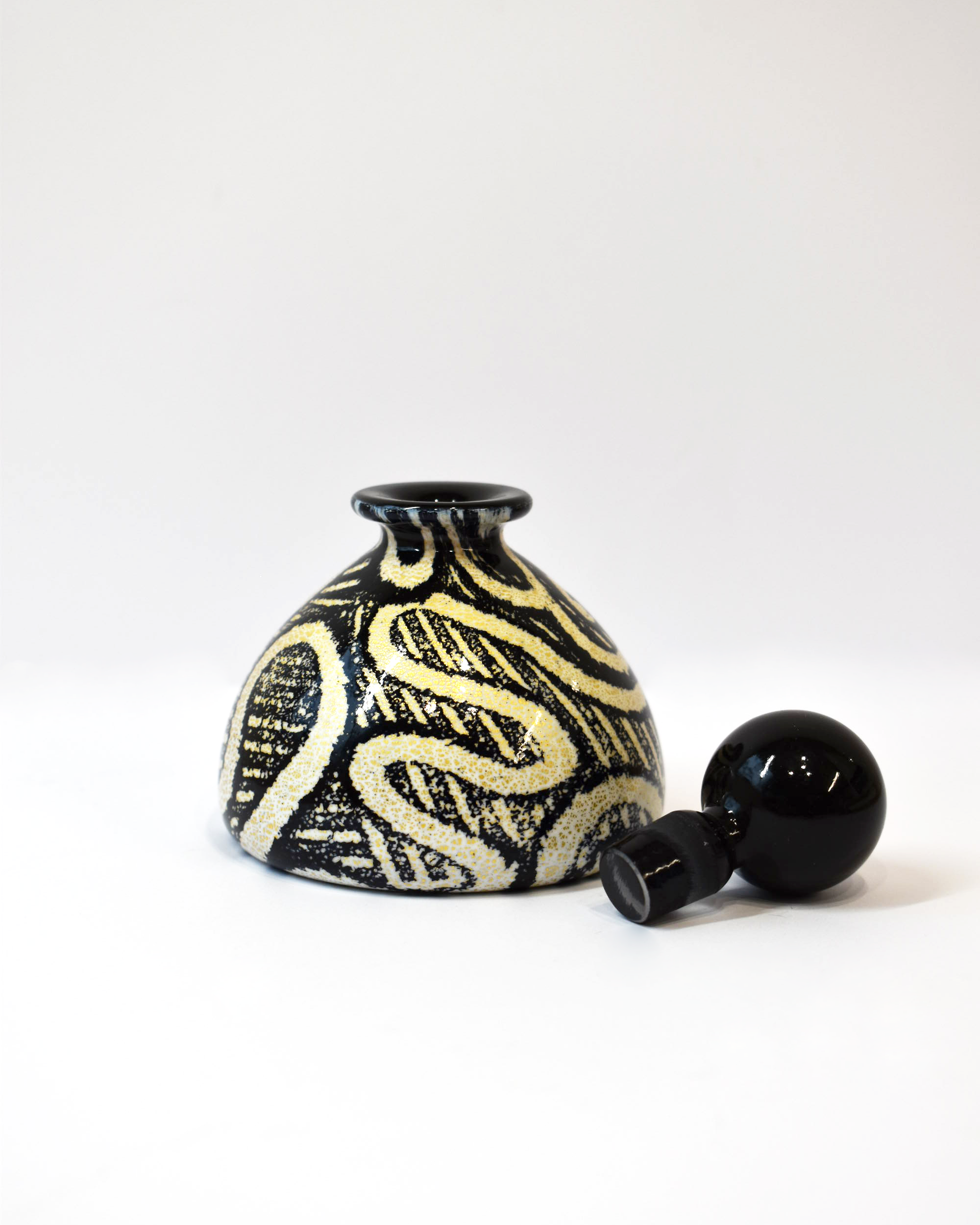 Monochrome & Gold Leaf Dome Perfume Bottle