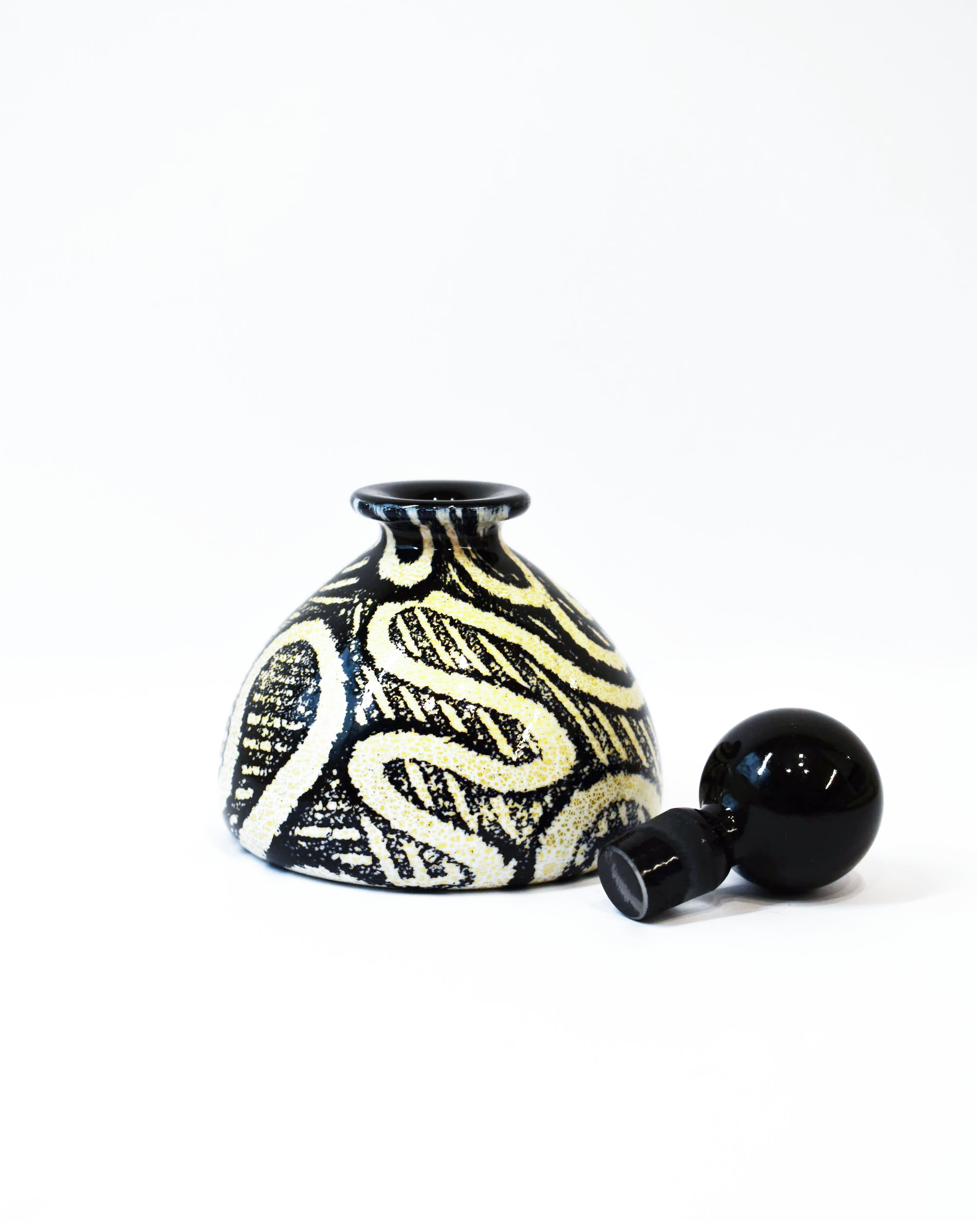 Monochrome & Gold Leaf Dome Perfume Bottle