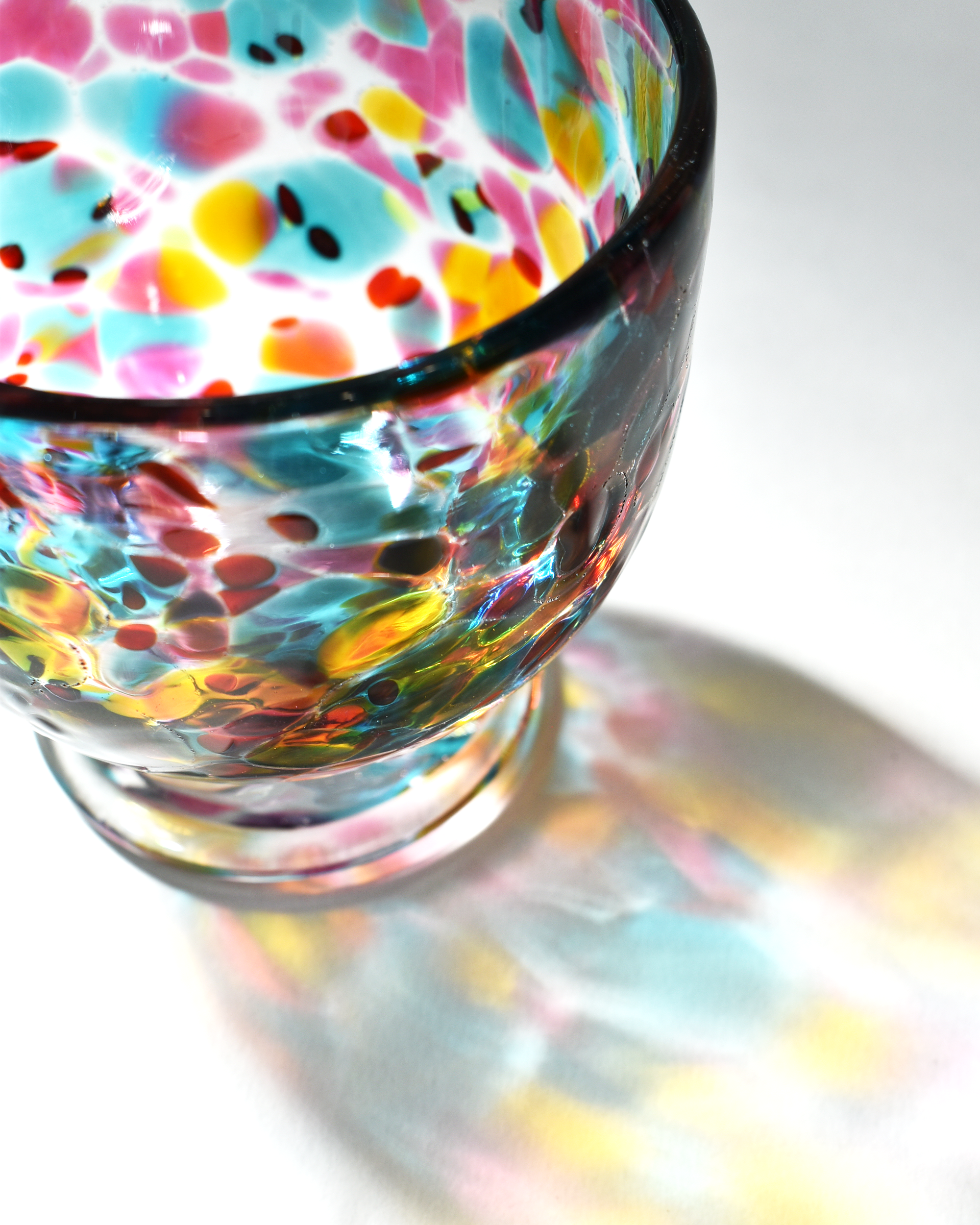 Handblown Vibrant Multicoloured Confetti 'Bon-Bon' Bowl (S)