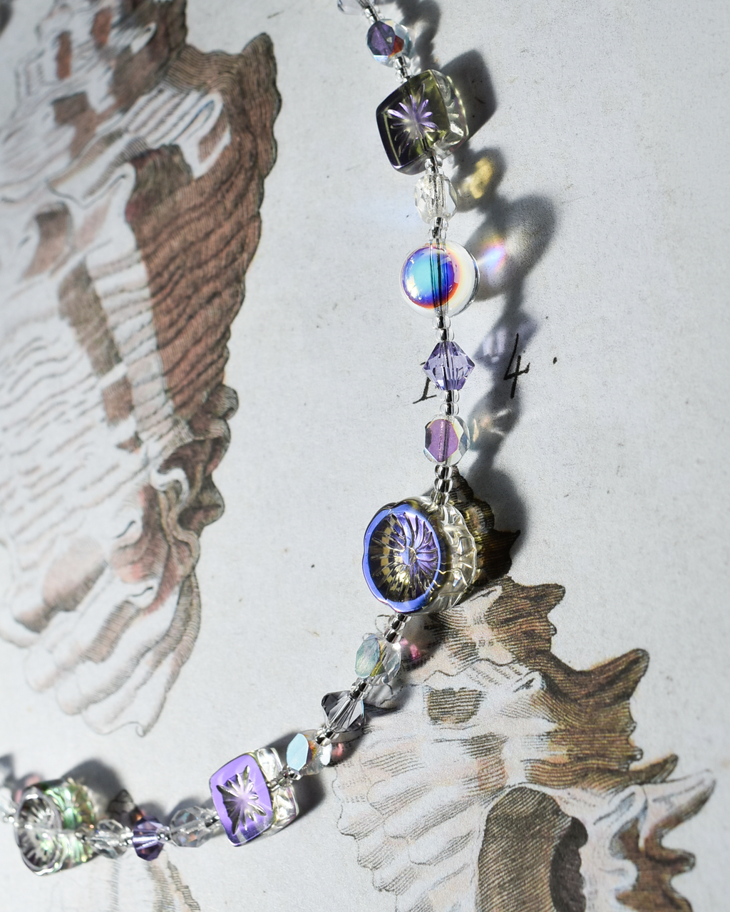 'Ethereal Lilac Bloom' Bead Necklace