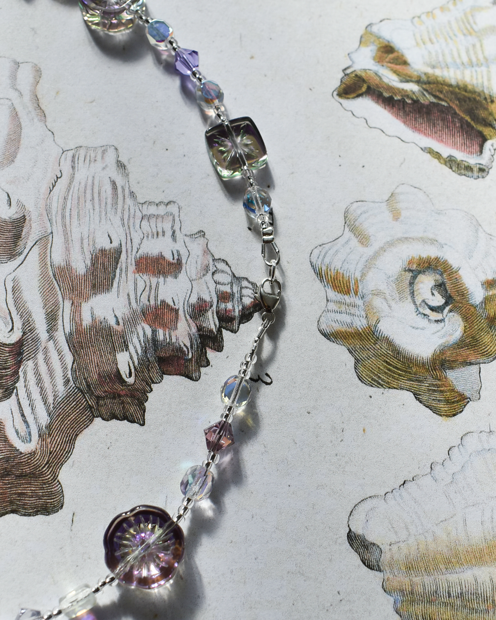 'Ethereal Lilac Bloom' Bead Necklace