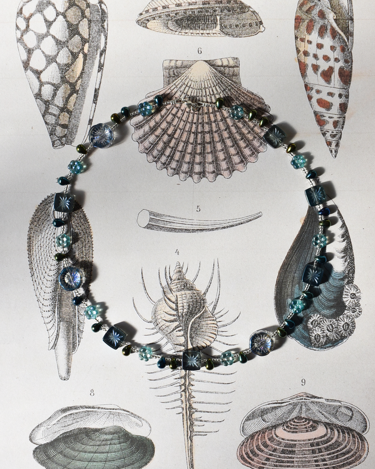 'Midnight Bloom' Bead Necklace