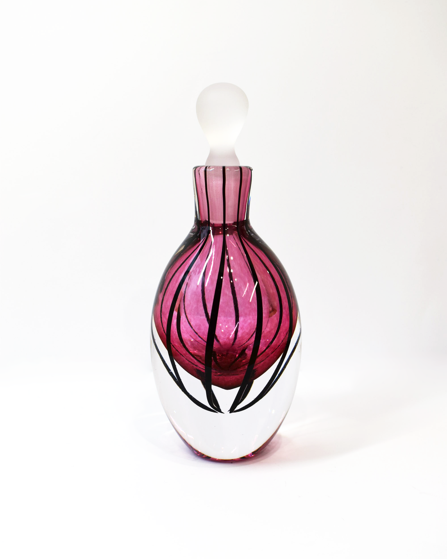 Cranberry Stripe Perfume Bottle