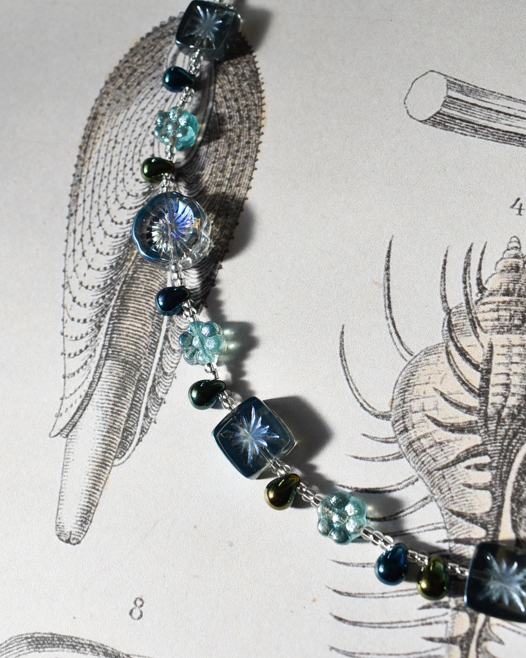 'Midnight Bloom' Bead Necklace