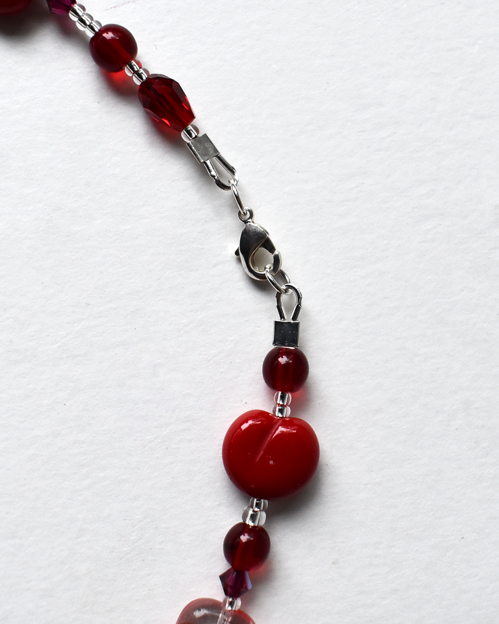 Vibrant Red Beaded Necklace