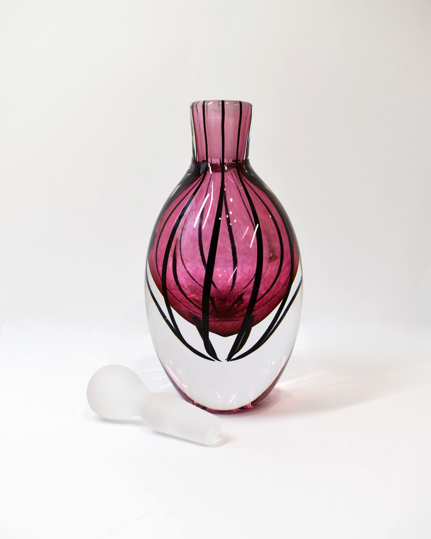 Cranberry Stripe Perfume Bottle