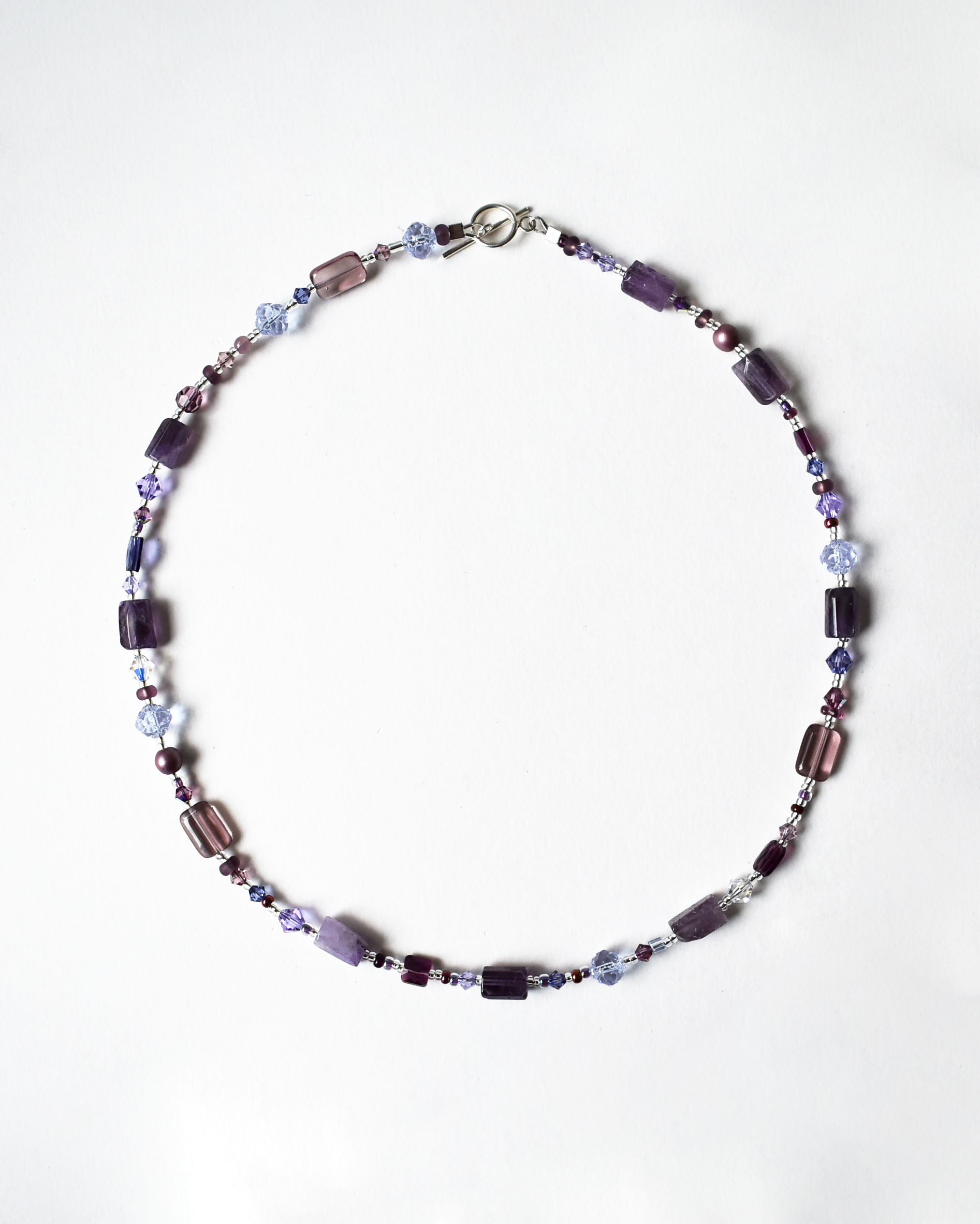 Purple Amethyst Beaded Necklace